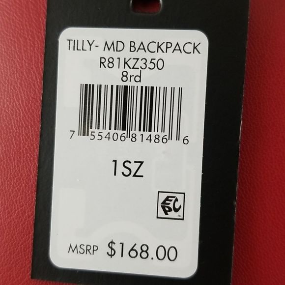 DKNY Tilly - Medium Backback in Red P34 - Picture 3 of 8